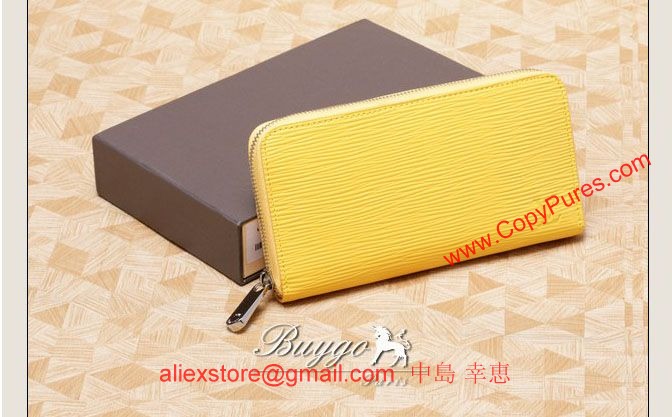 ルイヴィトン2012年新色 エピライン シトロンビトン ヴィトン ラウンドファスナー長財布M60309